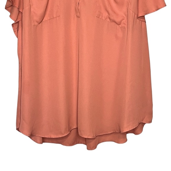 TORRID Harper Georgette Pullover Flutter Sleeve Blouse - Apricot - Picture 6 of 14